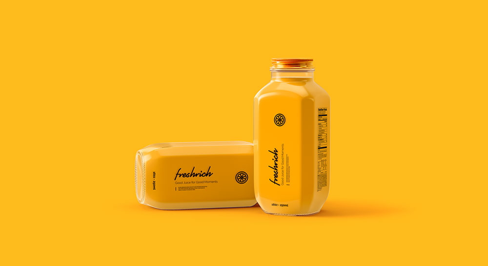 Freshrich Juice国际果汁品牌形象及包装形象